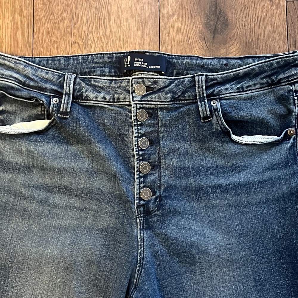 Gap hi rise button fly universal legging light wash 20/35r - Picture 3 of 7